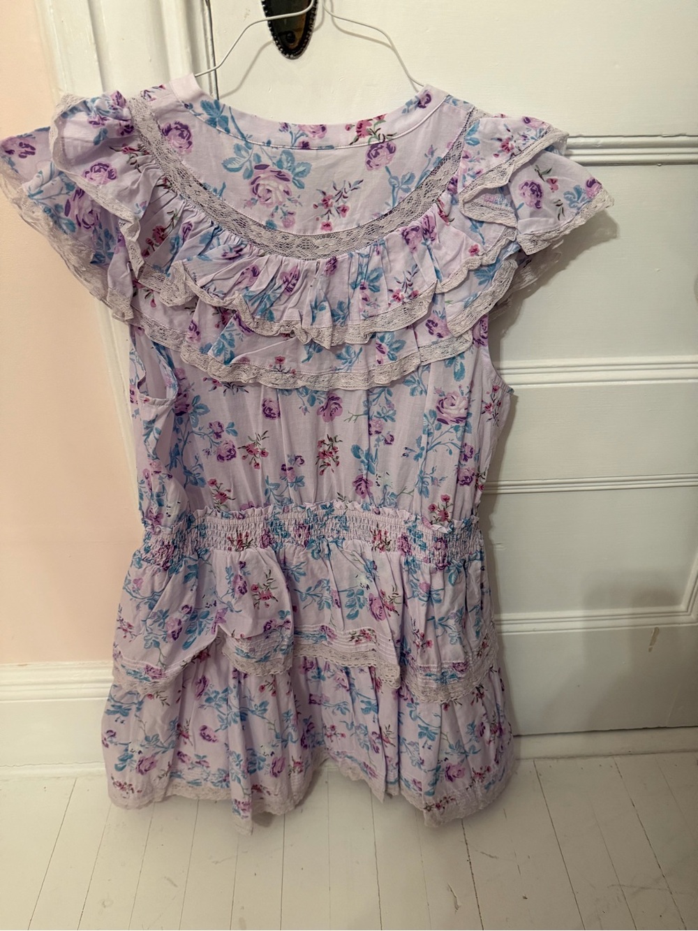 LoveShackFancy for Target Lavender Floral Button-Front Dress